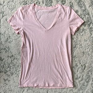 J. Crew Factory Slub Cotton Tee in Light Pink